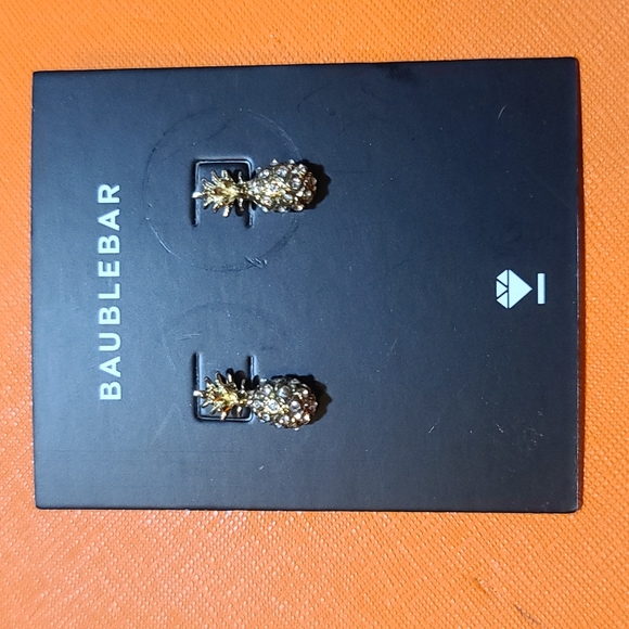 Pineapple 🍍 Anyone?? KJL Kenneth Jay Lane and BAUBLEBAR Combo! Brooch & Ears! - Picture 4 of 15